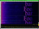 Alcaze spectrogram showing voice and foobar text