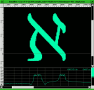 Alcaze-encoded aleph letter 1